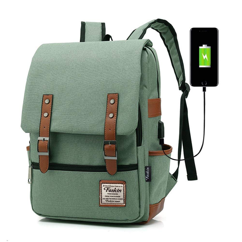 Feskin Backpack with USB port | Amazon
