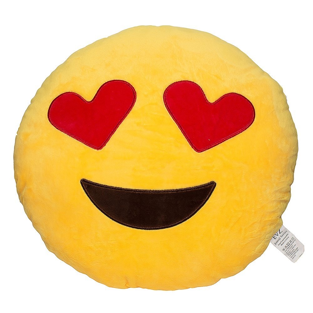 Love Eyes Emoji Pillow