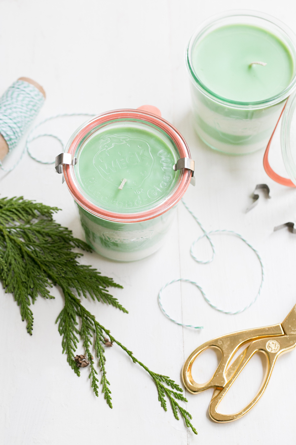 DIY Pine Scented Soy Holiday Candle