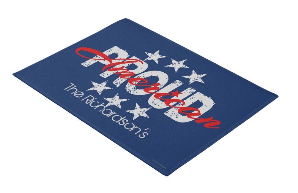 American Proud Patriotic Personalized Door Mat