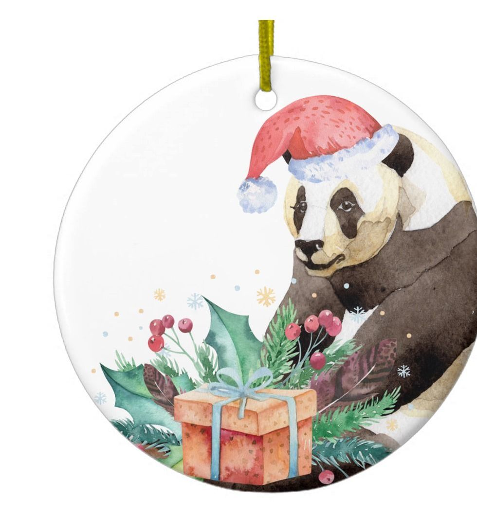 Zhen Zhen the Panda Christmas Ceramic Ornament