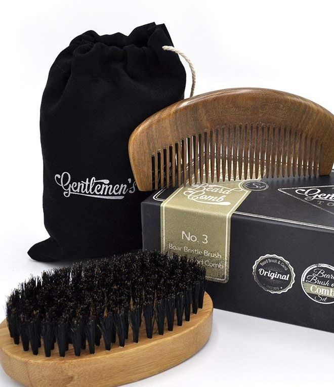 Beard Comb & Brush Gift Set