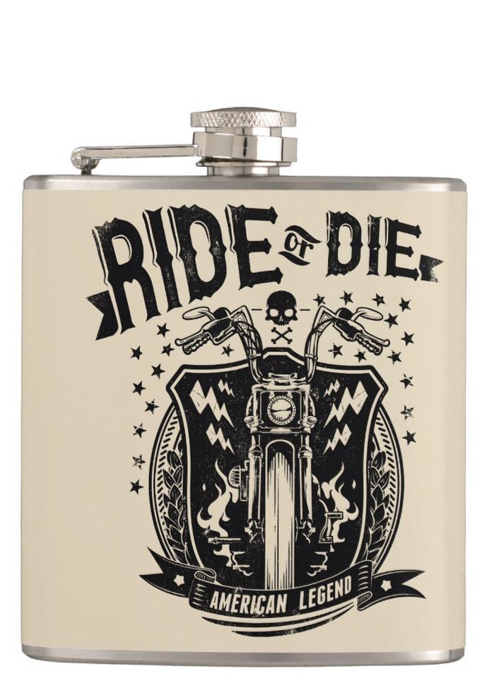Ride or Die Motorcycle Flask